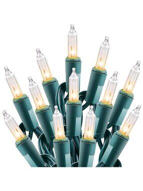 Clear Christmas String Lights 100 Count 25 Feet Incandescent Bulb Mini Lights